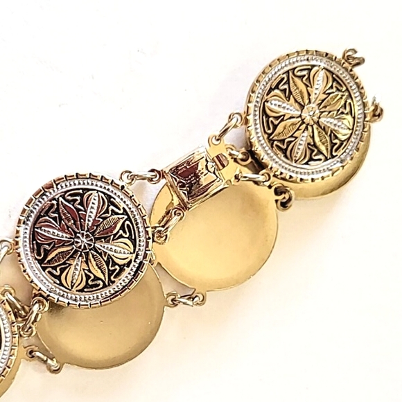 DAMASCENE COIN LINK ENAMEL BRACELET - Picture 3 of 8